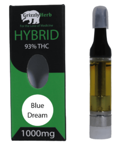 Blue Dream Strain Vape Cartridge - 93% THC 1000mg - Grizzly Herb