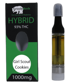 Girl Scout Cookies Strain Vape Cartridge - 93% THC 1000mg - Grizzly Herb
