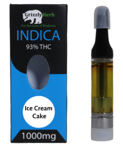 Ice Cream Cake Strain Vape Cartridge - 93% THC 1000mg - Grizzly Herb