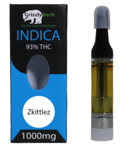 Zkittlez Strain Vape Cartridge - 93% THC 1000mg - Grizzly Herb
