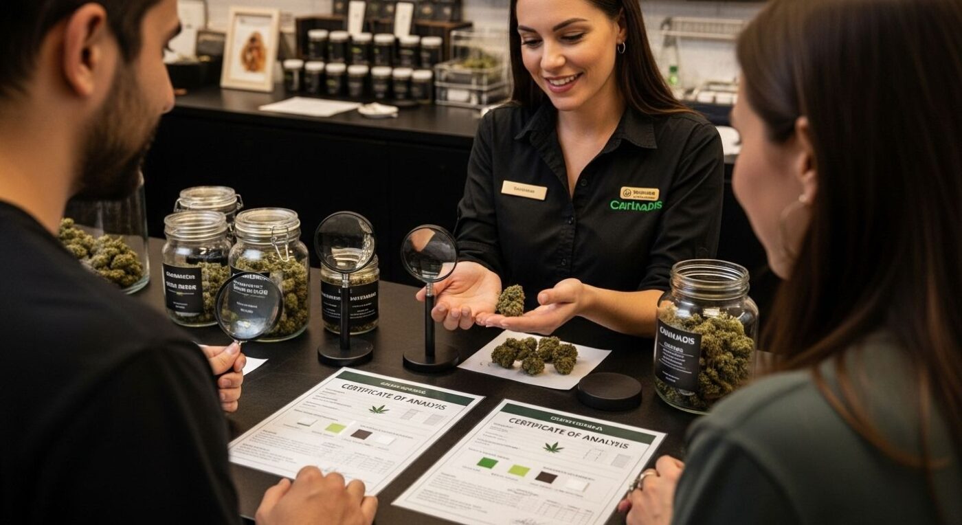 cannabis quality, dispensary interaction, cannabis inspection